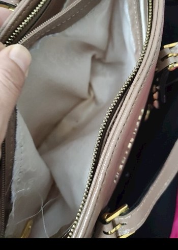 Beden camel Renk Michael Kors Bej Deri Kadın Çanta