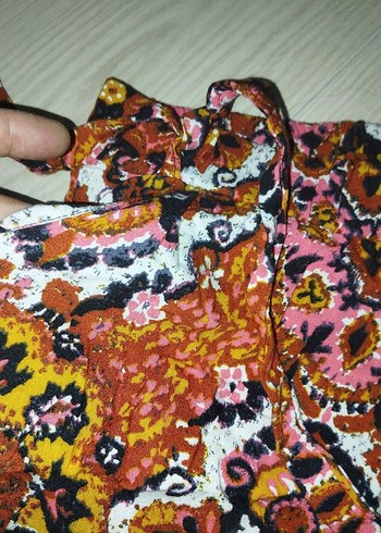 m Beden Bohem Çok Renkli Geniş Paça Pantolon