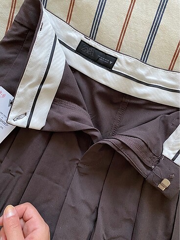 xs Beden kahverengi Renk Zara Ici sortlu etek