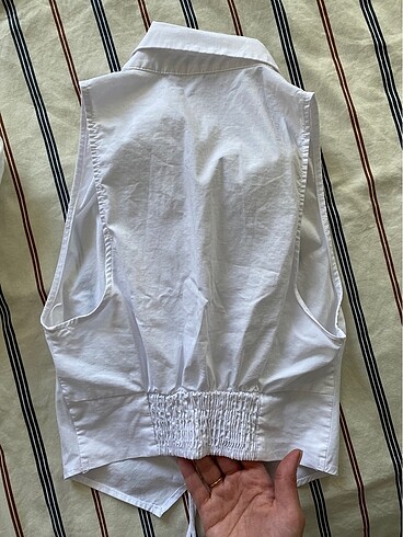 xs Beden beyaz Renk Bershka crop gomlek
