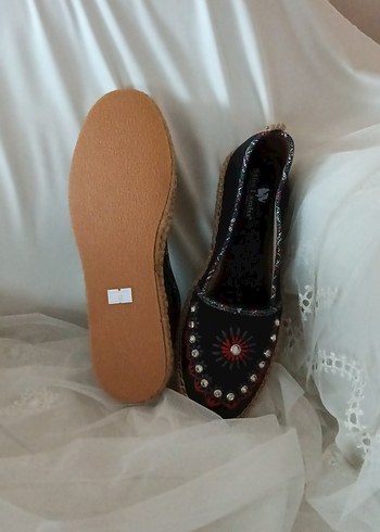 Boncuklu Nakışlı  Kadın Espadril - Görsel 3