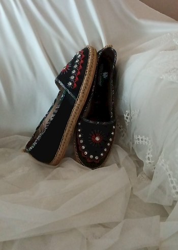 Boncuklu Nakışlı  Kadın Espadril - Görsel 2