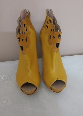 Sarı Platform Topuklu Kadın Ayakkabı - Görsel 2