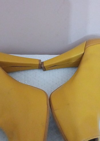 Sarı Platform Topuklu Kadın Ayakkabı - Görsel 3