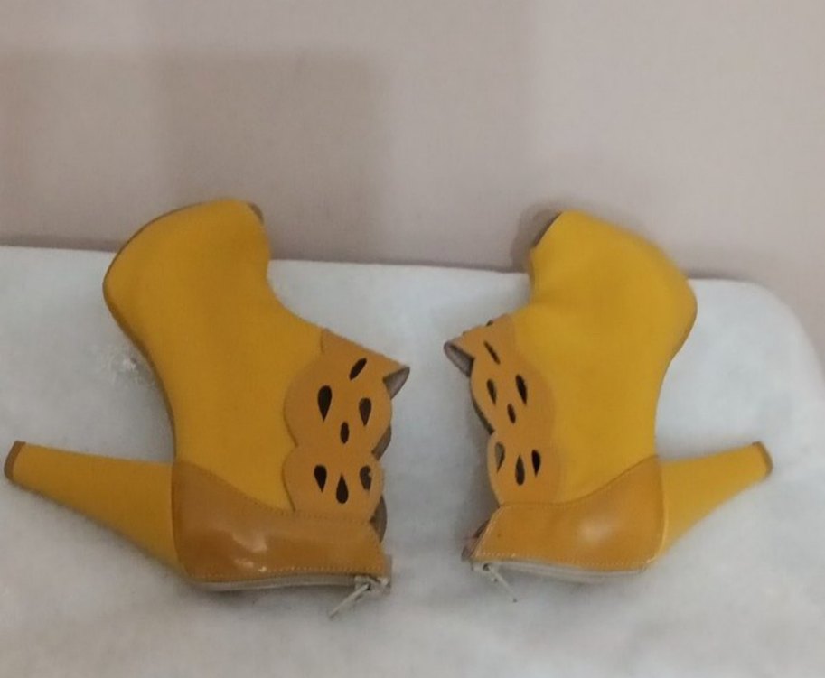 Sarı Platform Topuklu Kadın Ayakkabı - Görsel 5