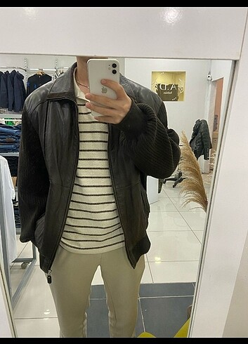 xl Beden sabri özel deri ceket hakiki