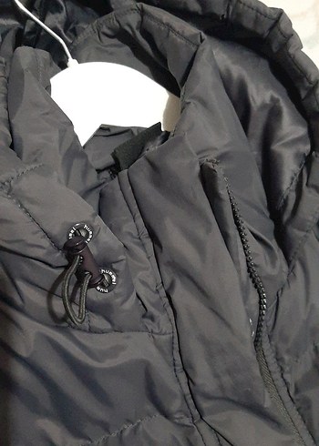 Kadın Gri Kapüşonlu Kış Montu - Görsel 10