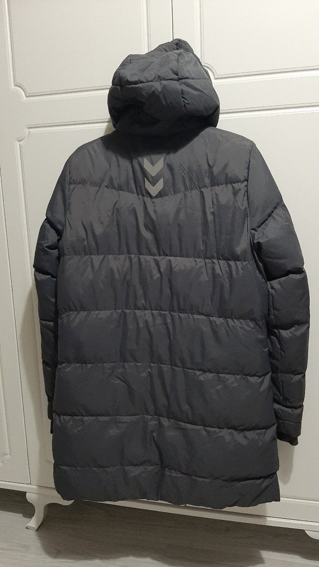 Kadın Gri Kapüşonlu Kış Montu - Görsel 5