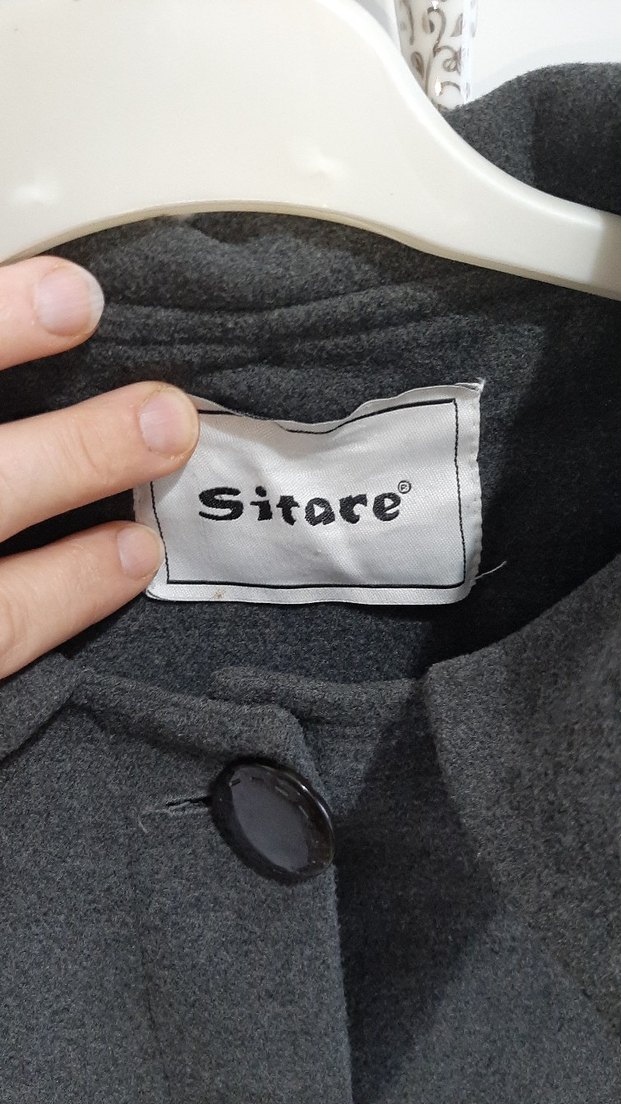 Siyah Kürk Detaylı Gri Kaban - Görsel 4