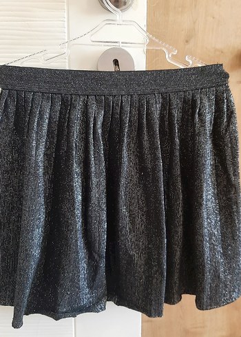 Gri Pilili Midi kız Etek