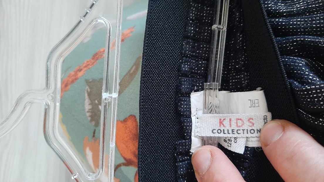 Gri Pilili Midi kız Etek - Görsel 4