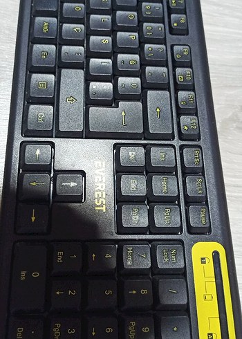 Sarı Siyah Everest Klavye ve mause set - Görsel 2