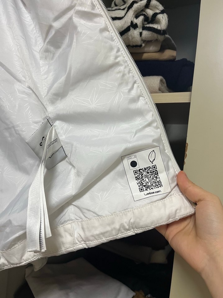 Kadın Beyaz Midi Kışlık Fermuarlı Mont - Görsel 4