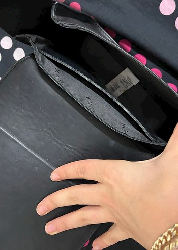 Siyah Deri Tokalı Kadın Çanta - Görsel 3