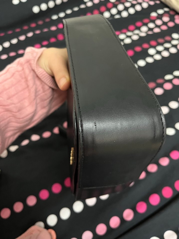 Siyah Deri Tokalı Kadın Çanta - Görsel 5