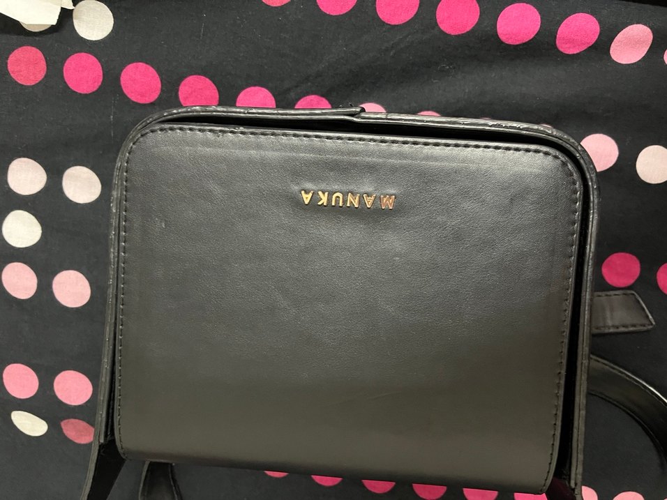 Siyah Deri Tokalı Kadın Çanta - Görsel 4