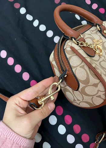 Coach Kahverengi Deri Kadın Omuz Çantası - Görsel 3