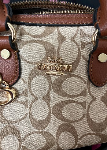 Coach Kahverengi Deri Kadın Omuz Çantası - Görsel 2