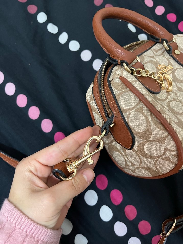 Coach Kahverengi Deri Kadın Omuz Çantası - Görsel 3