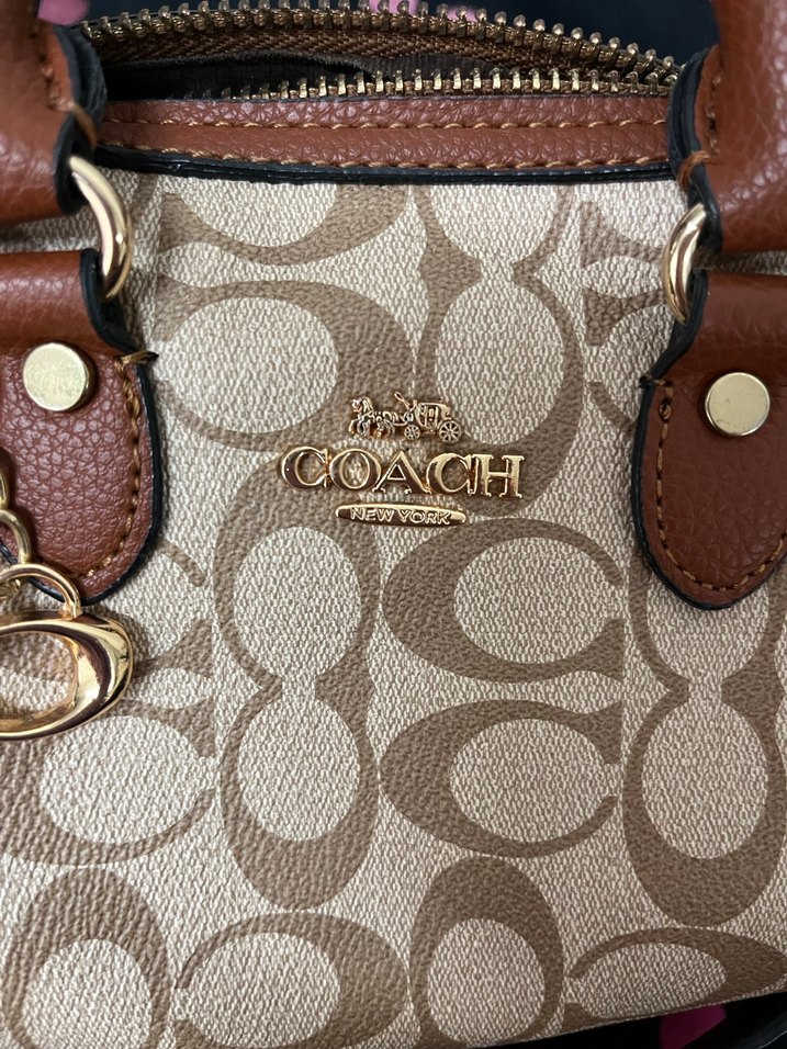 Coach Kahverengi Deri Kadın Omuz Çantası - Görsel 2