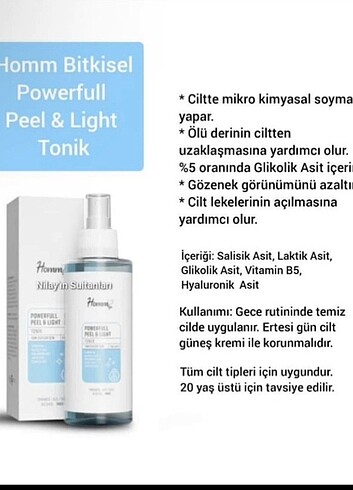 Hombitkisel yüz temizleme toniği 