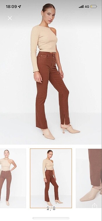 Trendyol & Milla Trendyolmilla yüksek bel yırtmaçlı jeans