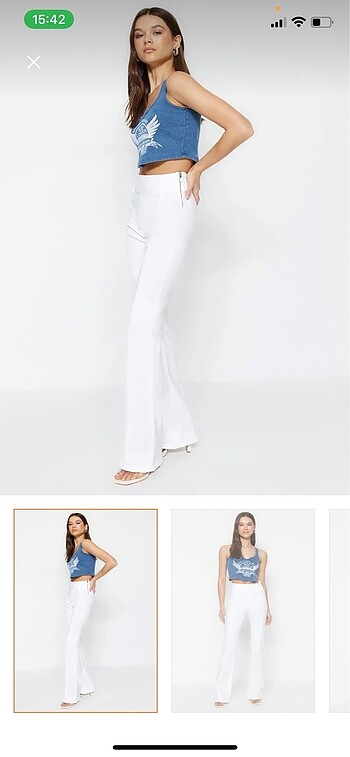 Trendyolmilla bel detaylı yüksek bel jeans