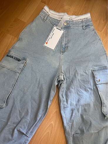 Sagaza studio beli lastikli denim jeans