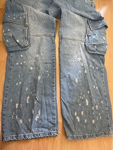 38 Beden mavi Renk Sagaza studio beli lastikli denim jeans