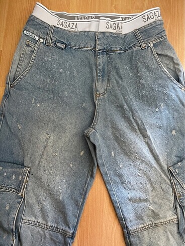 38 Beden mavi Renk Sagaza studio denim jeans
