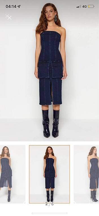 Sagaza Madrid Sagaza studio denim elbise ????