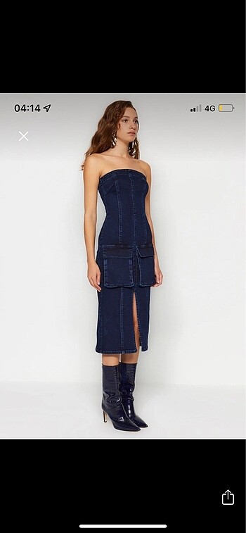 34 Beden Sagaza studio denim elbise ????