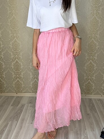 KIRIŞIK MODEL PEMBE ETEK