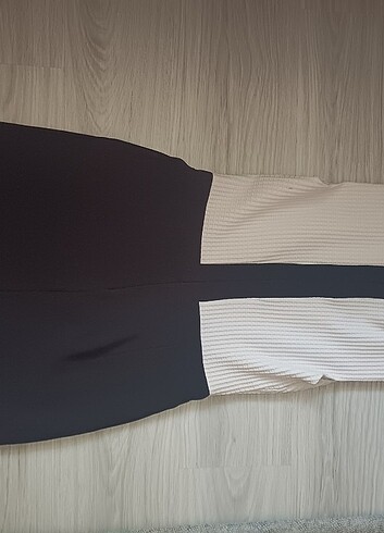Siyah beyaz mini elbise