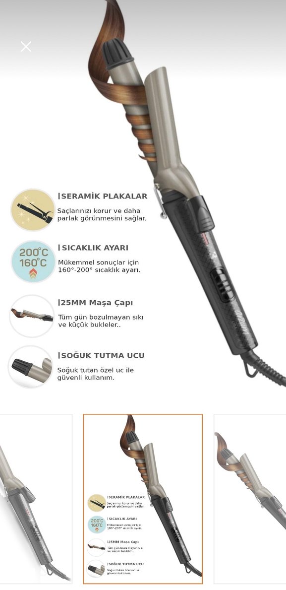 Arzum 25 mm Saç Maşası - Görsel 2