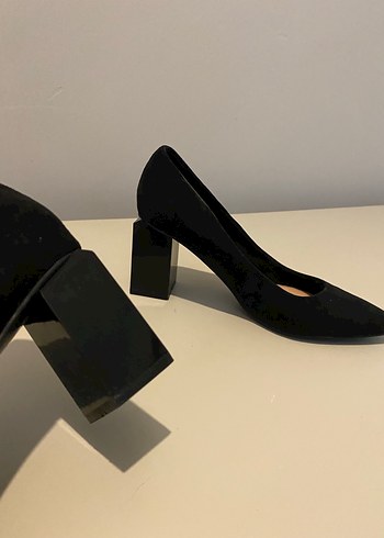 Kadın Siyah Blok Topuklu Stiletto - Görsel 5