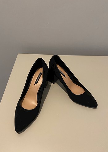 Kadın Siyah Blok Topuklu Stiletto - Görsel 4