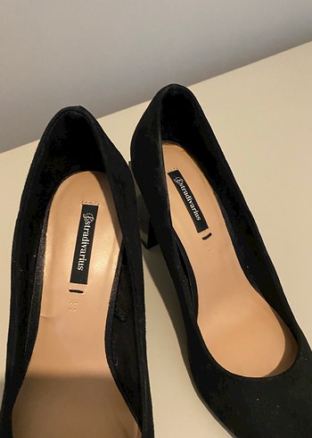 Kadın Siyah Blok Topuklu Stiletto - Görsel 7