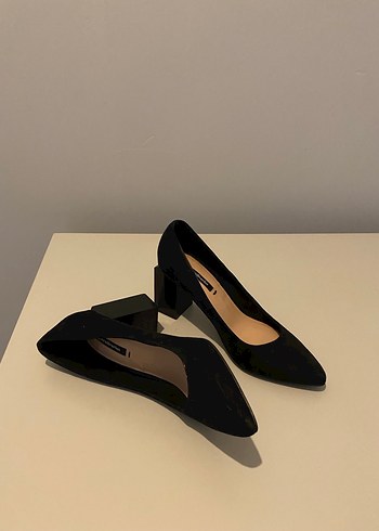 Kadın Siyah Blok Topuklu Stiletto - Görsel 3