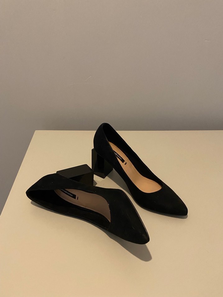 Kadın Siyah Blok Topuklu Stiletto - Görsel 3