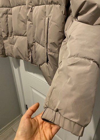 Bej Erkek Puff Mont - Görsel 4