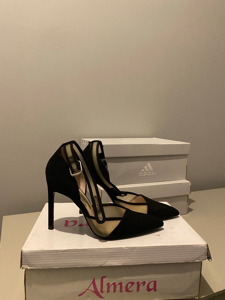 Klasik Siyah Kadın Stiletto Topuklu Ayakkabı - Görsel 2