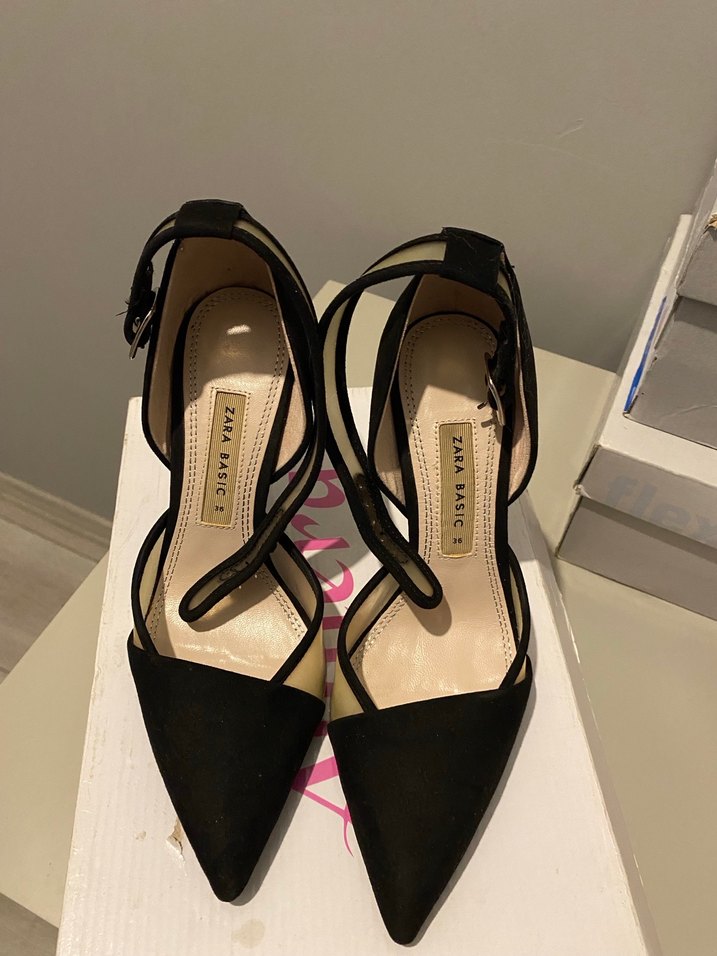 Klasik Siyah Kadın Stiletto Topuklu Ayakkabı - Görsel 4