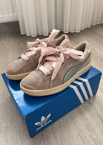 Pembe Süet Kurdeleli Kadın Spor Ayakkabı - Görsel 2