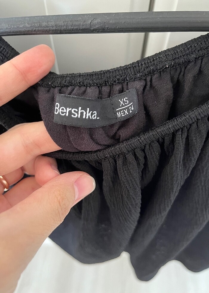 Siyah Bershka bluz - Görsel 2