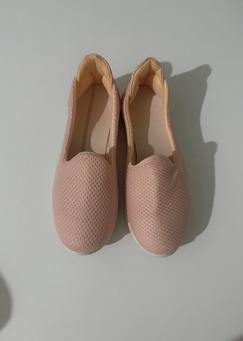 Pembe Minimalist Kadın Blok Topuk Babet - Görsel 2