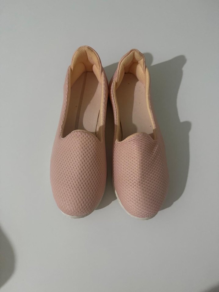 Pembe Minimalist Kadın Blok Topuk Babet - Görsel 2