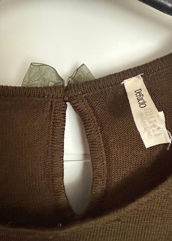 Kahverengi Uzun Kollu Hamile Tunik - Görsel 5