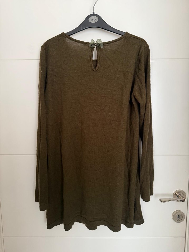 Kahverengi Uzun Kollu Hamile Tunik - Görsel 3