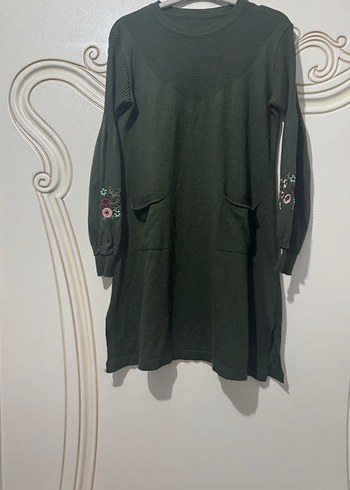 Nakışlı Uzun Kollu Salaş Triko Kazak - Görsel 5